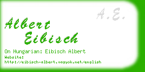 albert eibisch business card